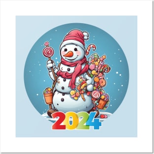 Snowman candy 2024 Posters and Art